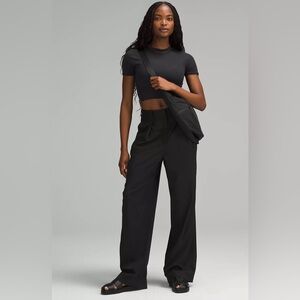 🆕Lululemon🍋 Pleat-Front High-Rise Trouser Regular Colour Black Sz 4